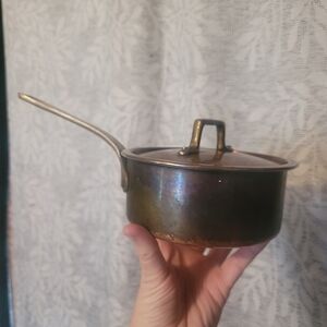 Vintage ODI Copper Metal Brass Sauce Pan